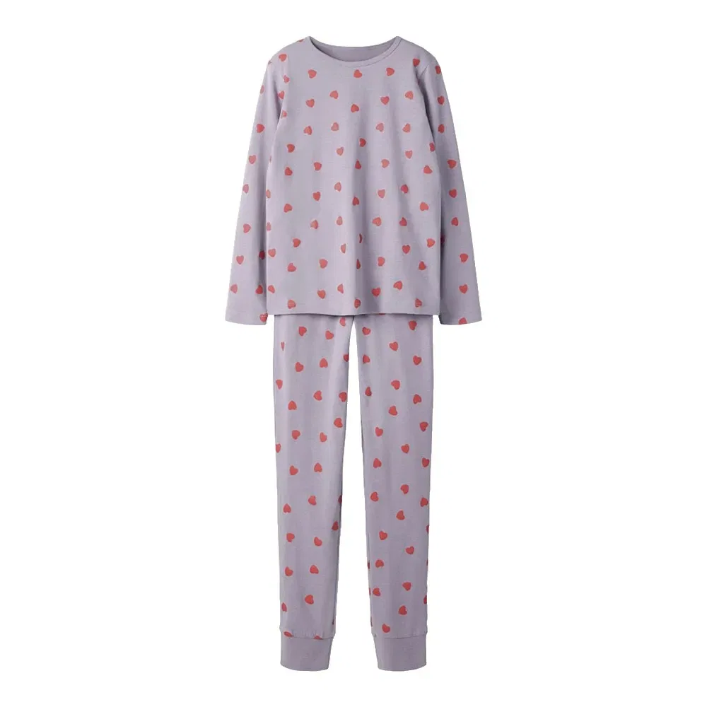 картинка Пижама длинным рукавом Lavender Hearts Name It, фиолетовый от магазина Одежда+