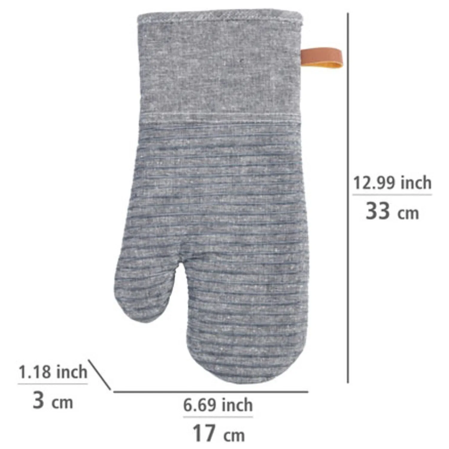 картинка Прихватки с длинным манжетом Ada Stripes WENKO, Серый от магазина Одежда+