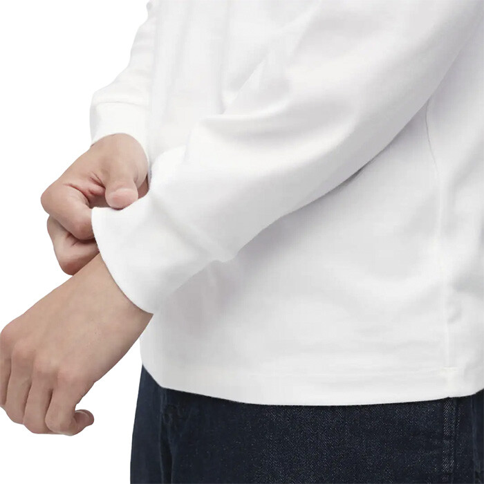 картинка Мужской лонгслив Uniqlo Crew Neck, белый от магазина Одежда+