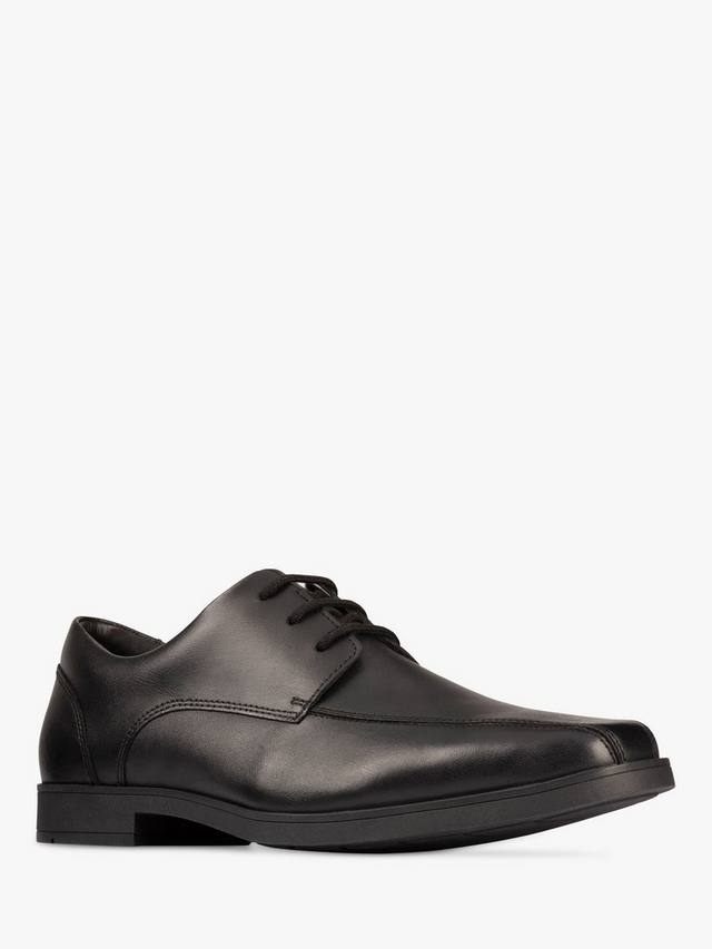 картинка Школьные ботинки Clarks Scala Step, кожаные, на шнуровке, черные от магазина Одежда+