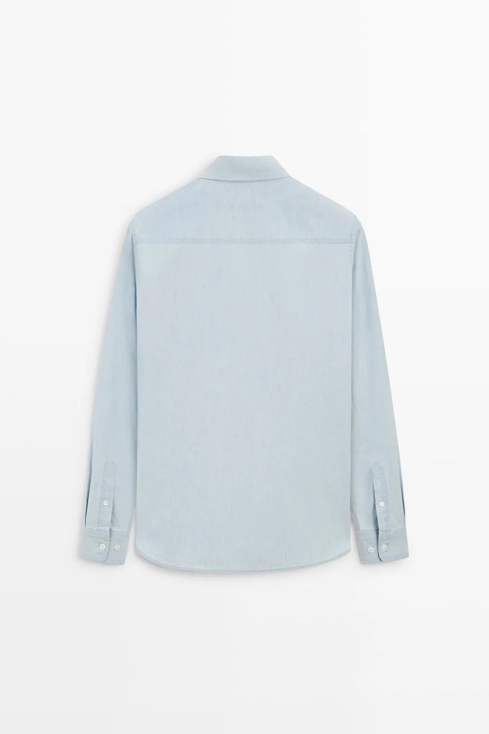 картинка Рубашка Massimo Dutti 100% Cotton Denim, небесно-голубой от магазина Одежда+