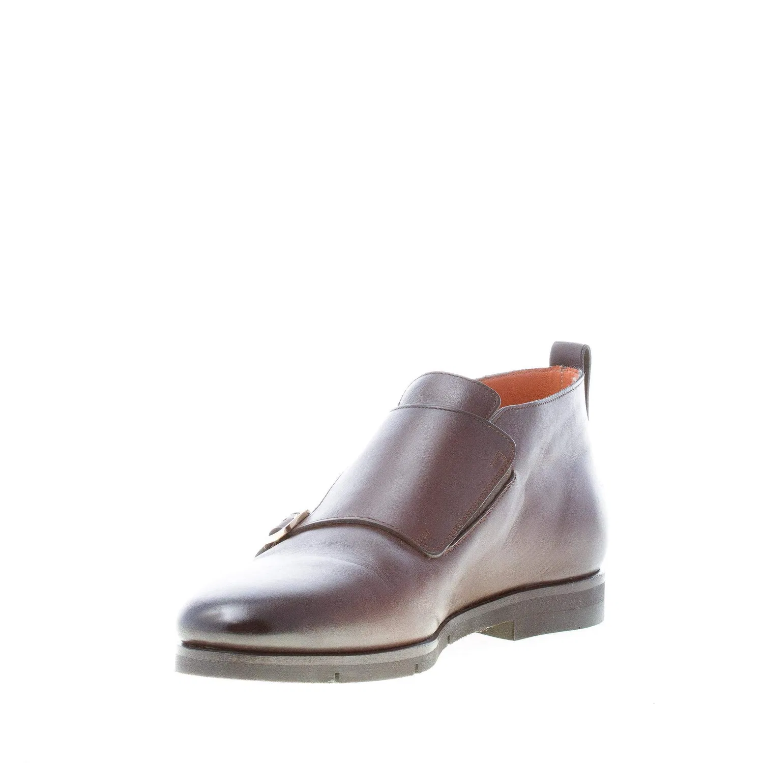 картинка Мужские ботильоны с пряжками из кожи Santoni, Brown от магазина Одежда+
