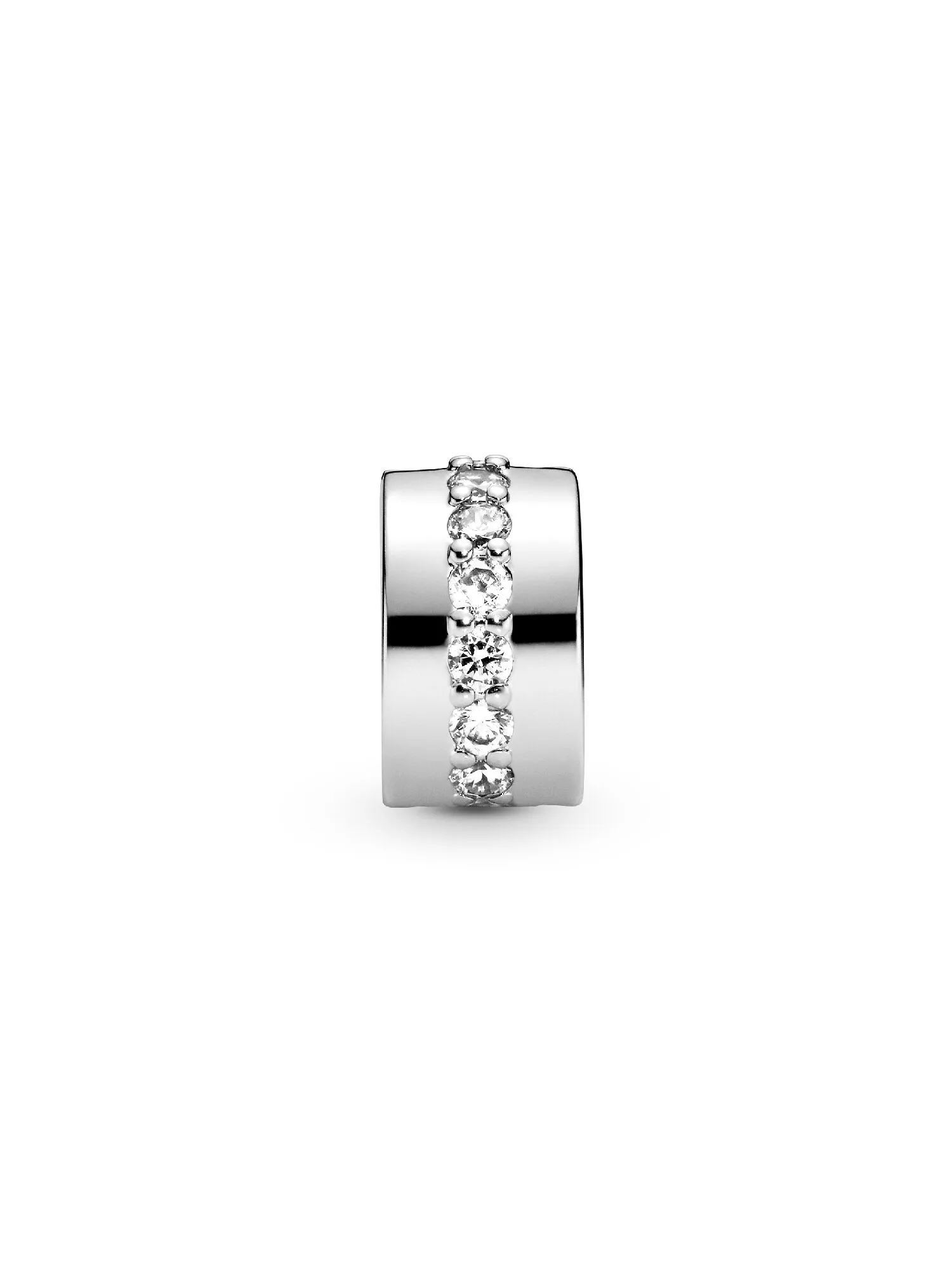 картинка Прозрачный сверкающий кулон-зажим Pandora, серебро от магазина Одежда+