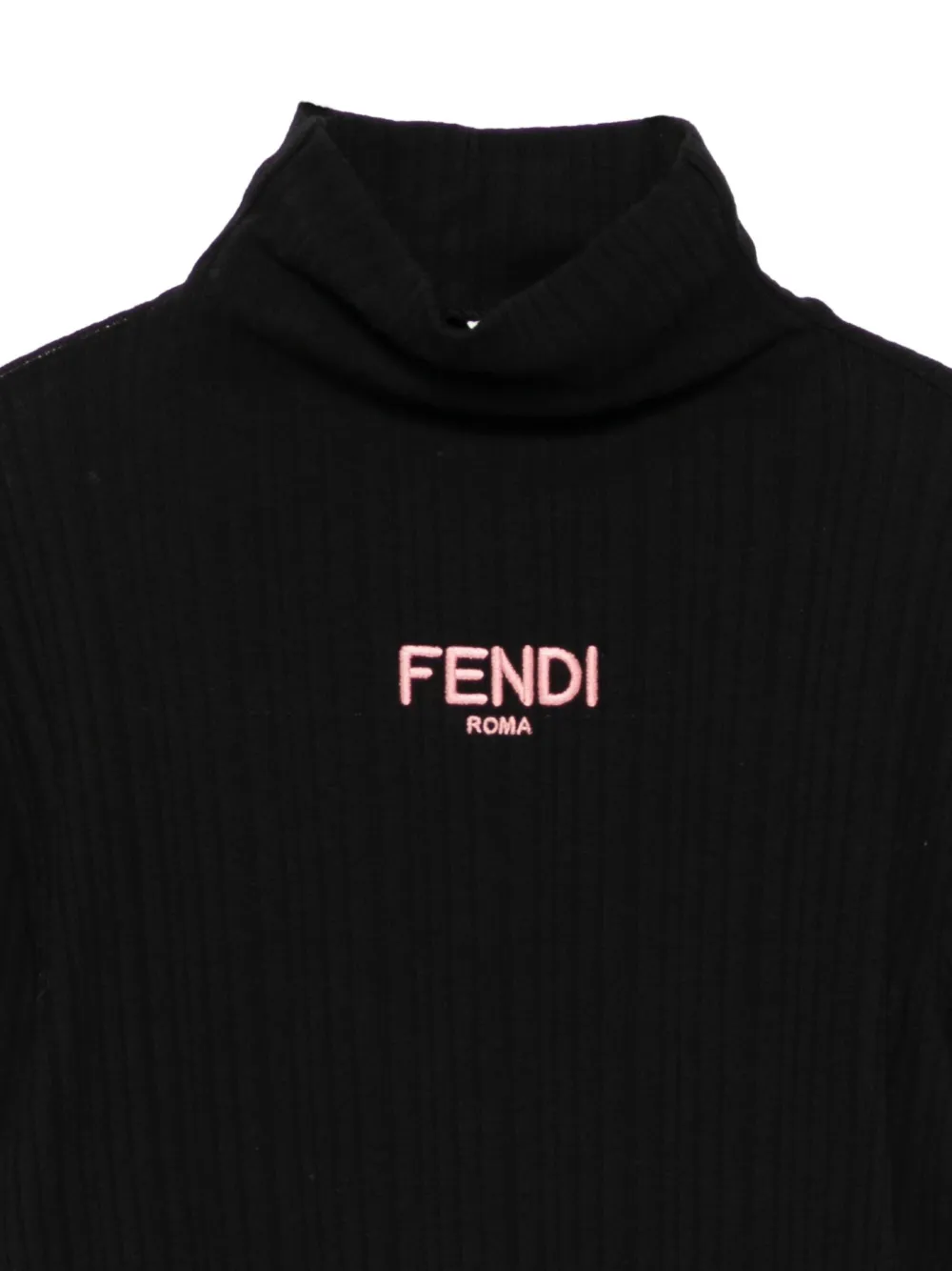 картинка Платье в рубчик Fendi Kids, черный от магазина Одежда+