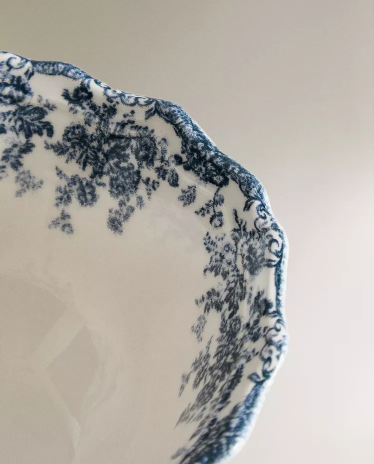 картинка Чаша Zara Home Floral Earthenware Snack, синий от магазина Одежда+
