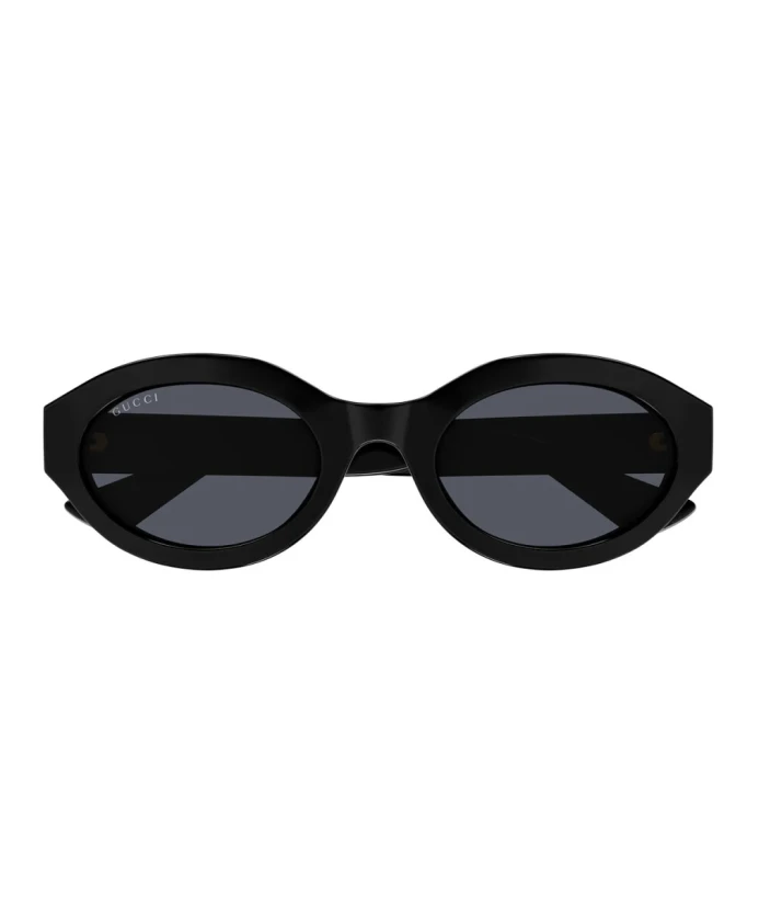 картинка Солнцезащитные очки Gucci овальные, черные от магазина Одежда+