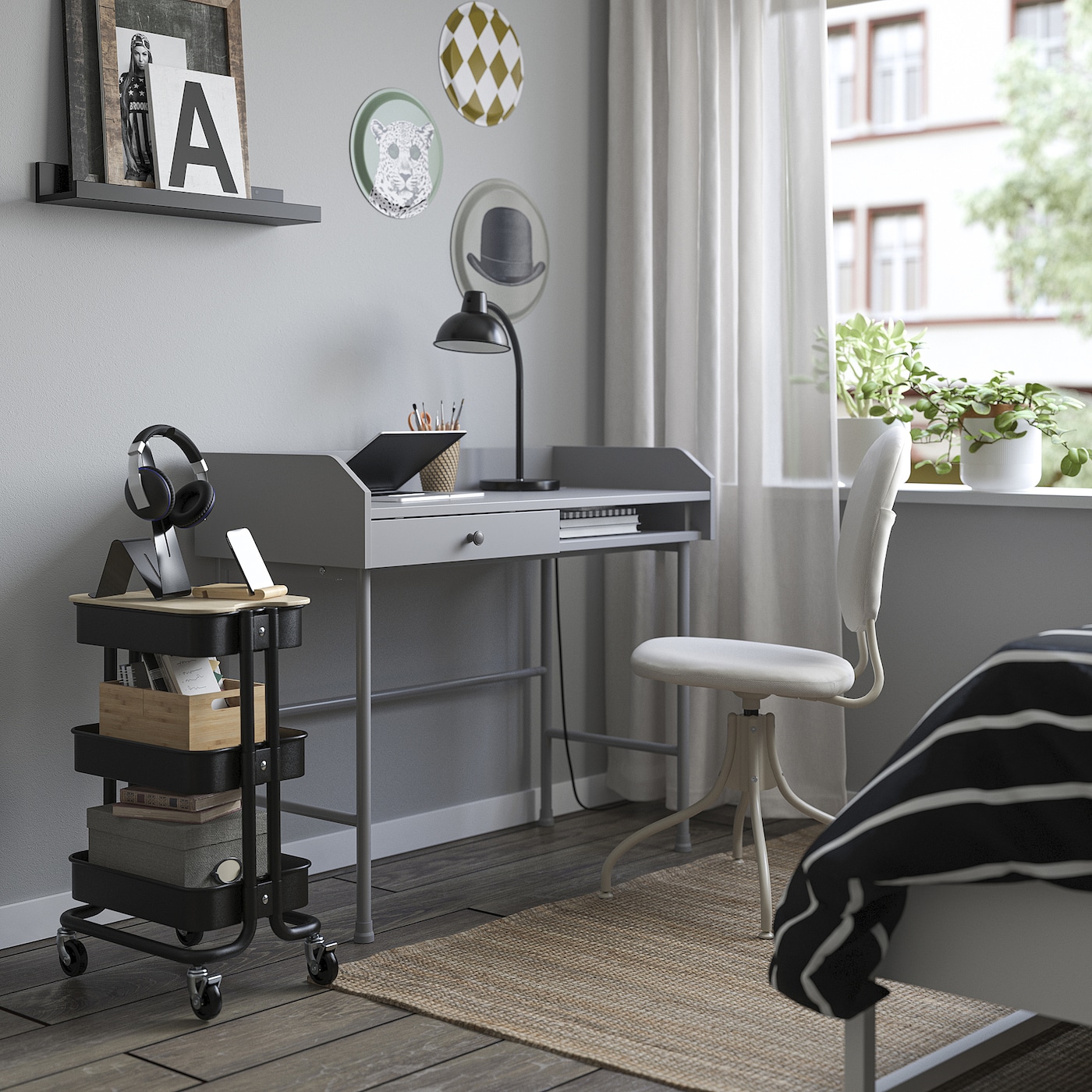 картинка Тележка IKEA RАSKOG, 28x38x61 см, черный от магазина Одежда+