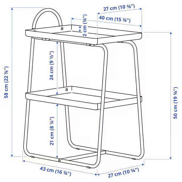 картинка Столик прикроватный Ikea Hattasen Shelf Unit, белый от магазина Одежда+