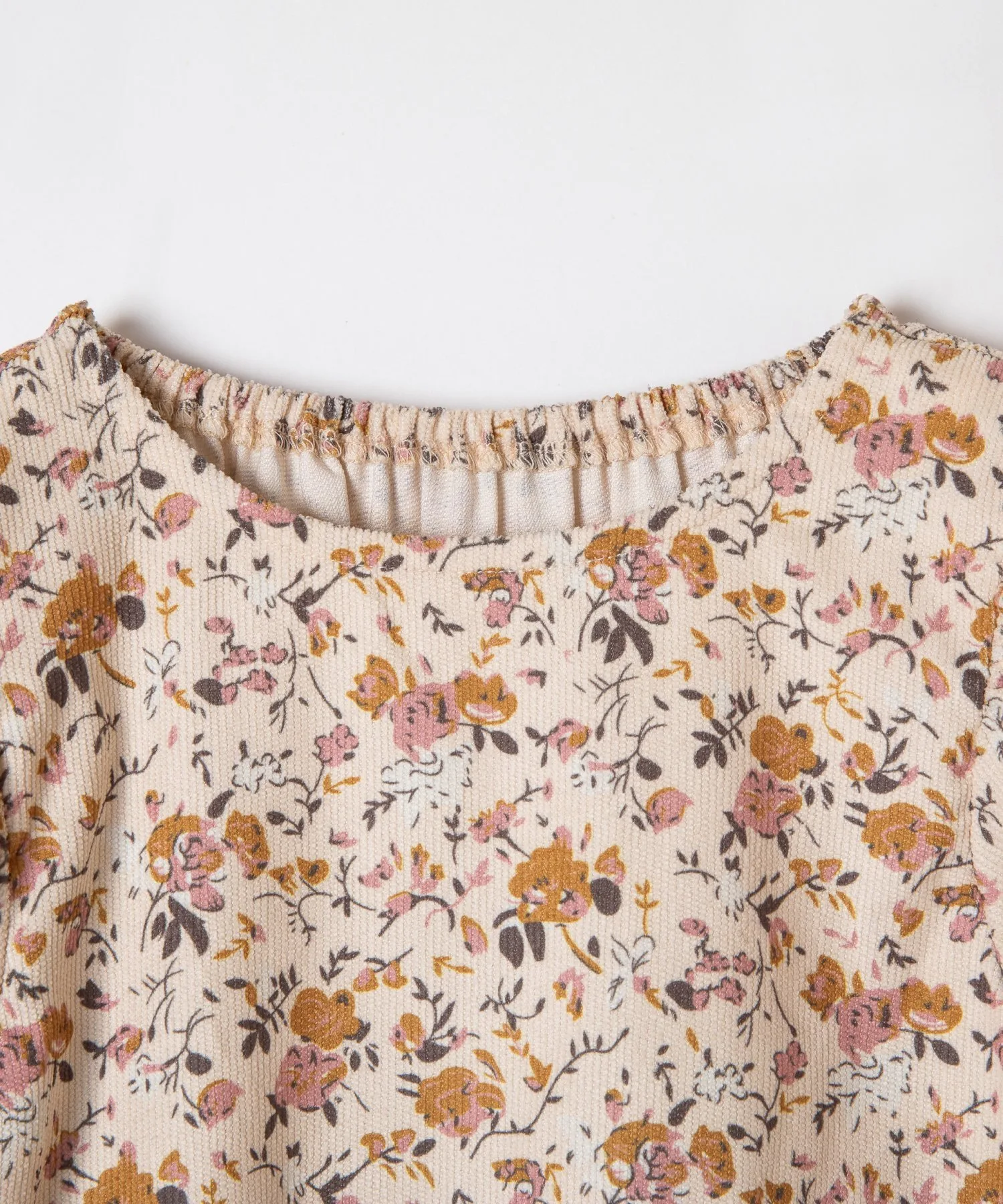 картинка Платье из вельвета с цветочным принтом Ever Closet, ivory от магазина Одежда+