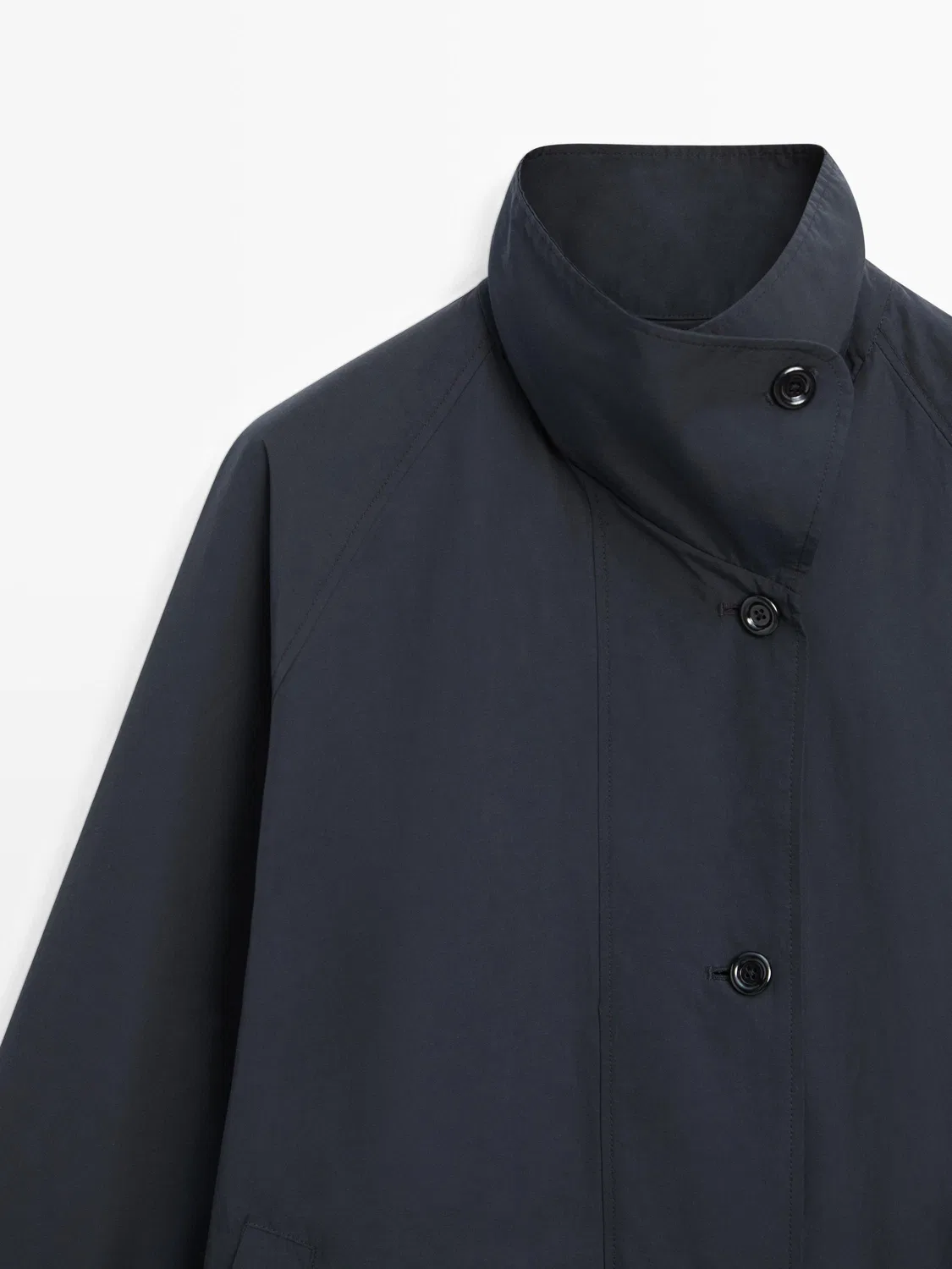 картинка Тренч Massimo Dutti, верхняя одежда, технический, темно-синий от магазина Одежда+