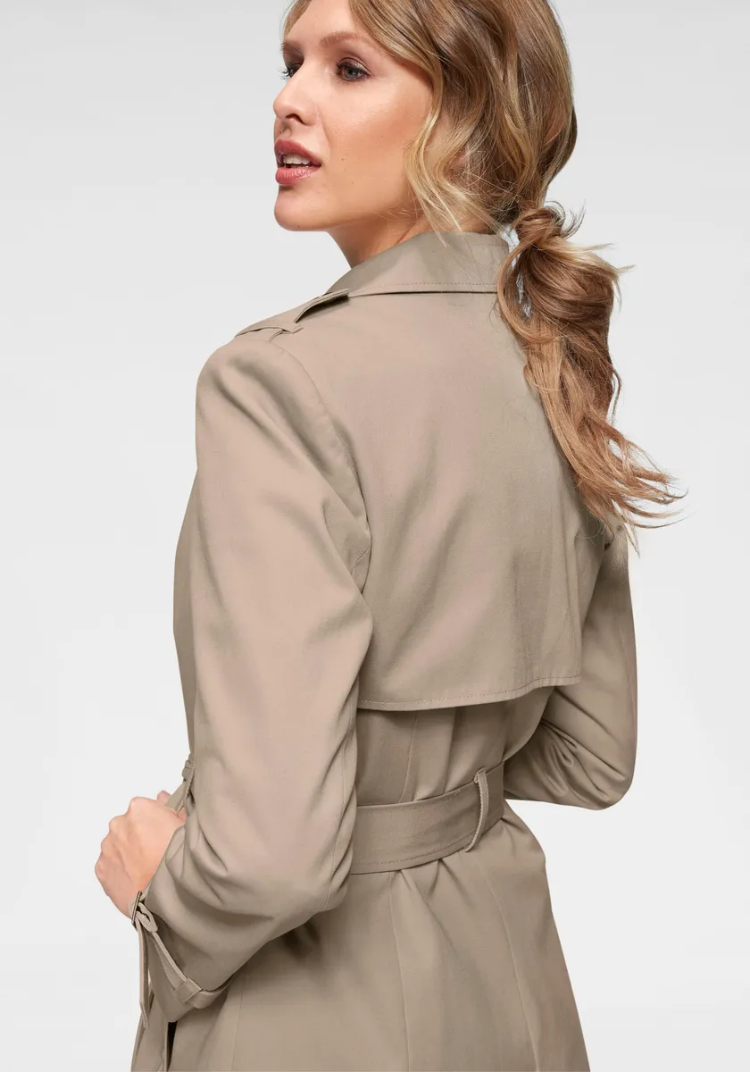 картинка Тренч Aniston CASUAL с регулируемым поясом, бежевый от магазина Одежда+