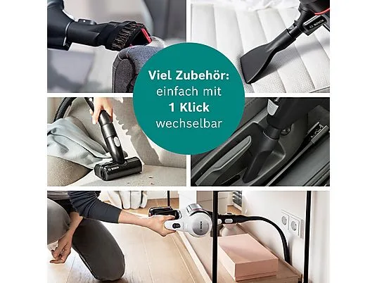 картинка Вертикальный пылесос Bosch BKS711MTB Unlimited 7, белый / серебристый от магазина Одежда+