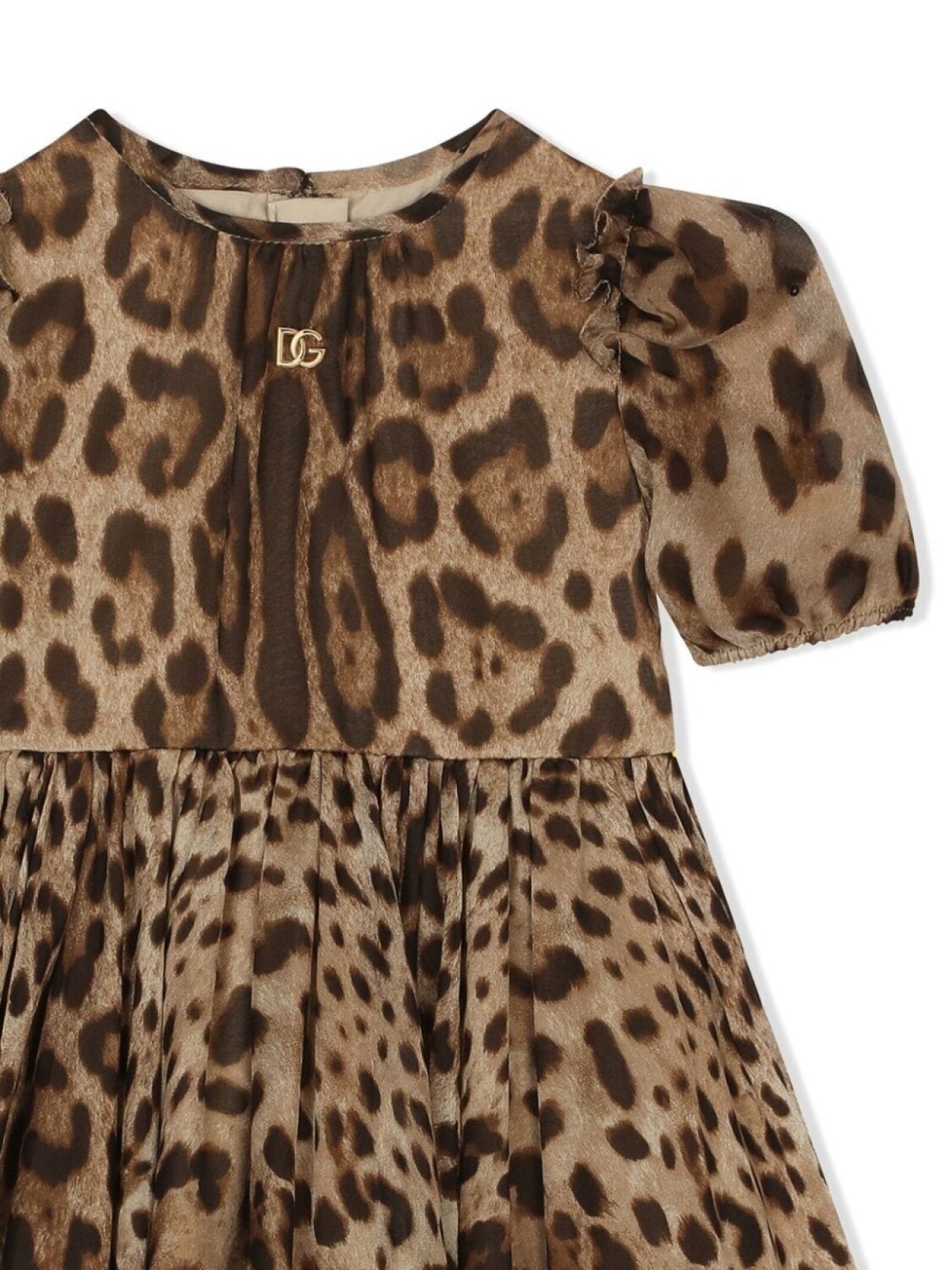 картинка Dolce & Gabbana платье миди с леопардовым принтом, коричневый от магазина Одежда+