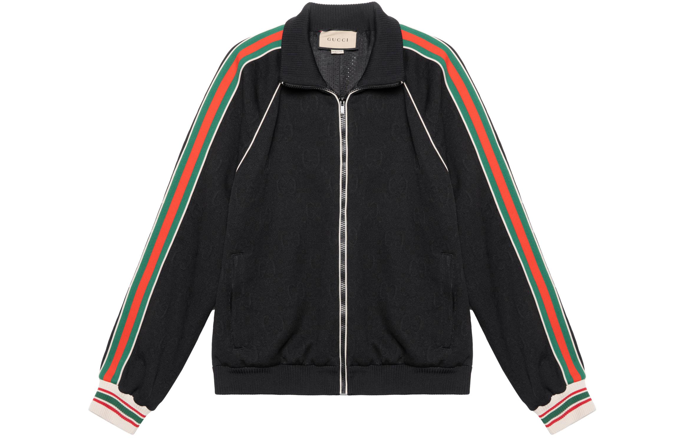 картинка Куртка Gucci GG Jacquard Jersey Zip, черный от магазина Одежда+
