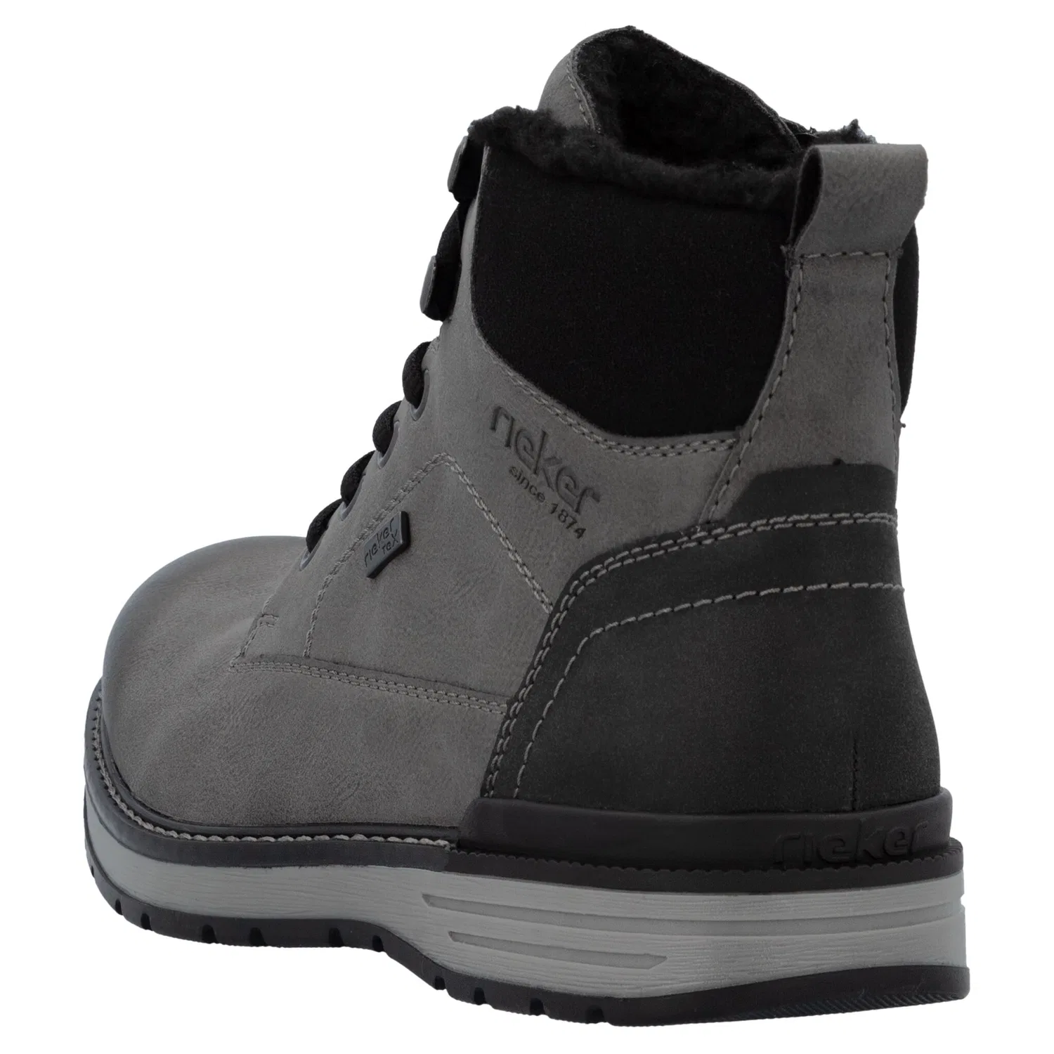 картинка Мужские зимние дутики с Warmfutter Rieker, Dark Gray-Black от магазина Одежда+