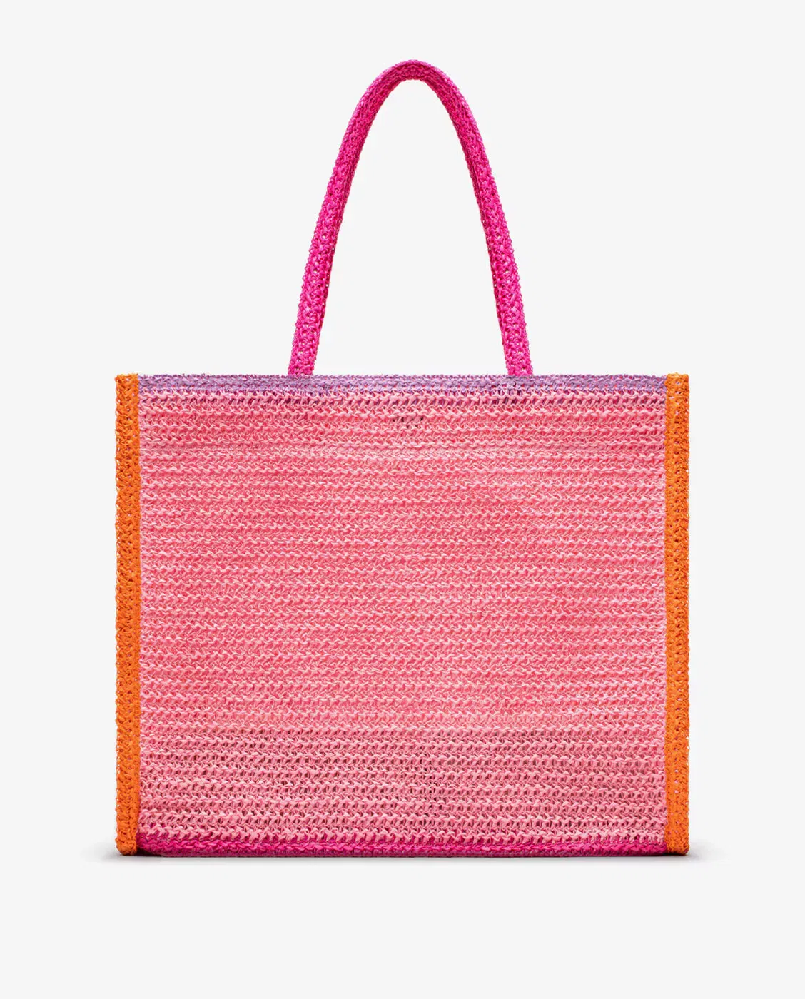картинка Женская сумка пляжная с эффектом рафии Kalk, Rosa от магазина Одежда+