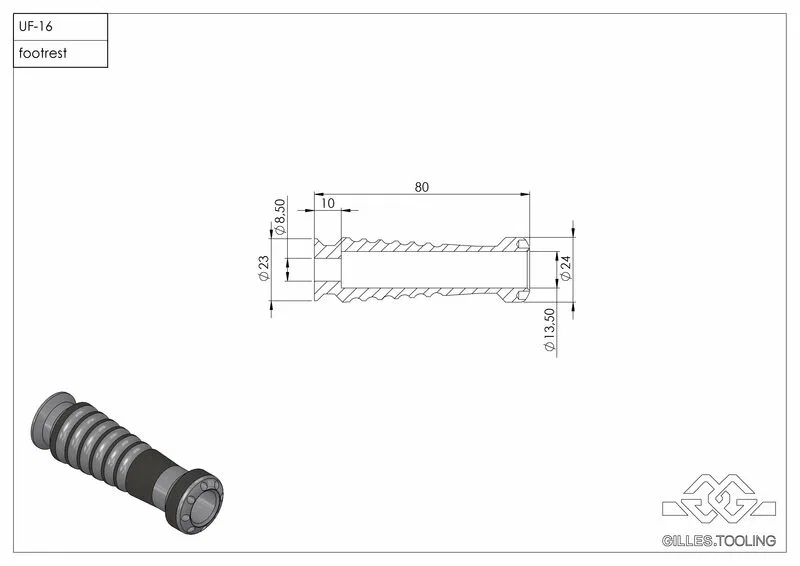 картинка Подножка Gilles TOOLING Sport серебристая от магазина Одежда+