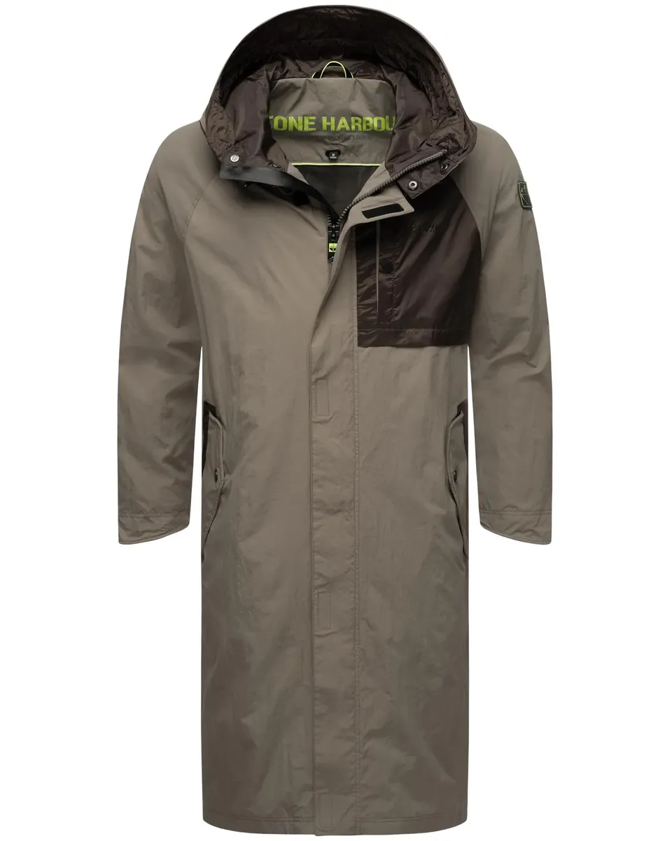картинка Плащ Stone Harbor Zafaar Long Hooded, коричневый от магазина Одежда+