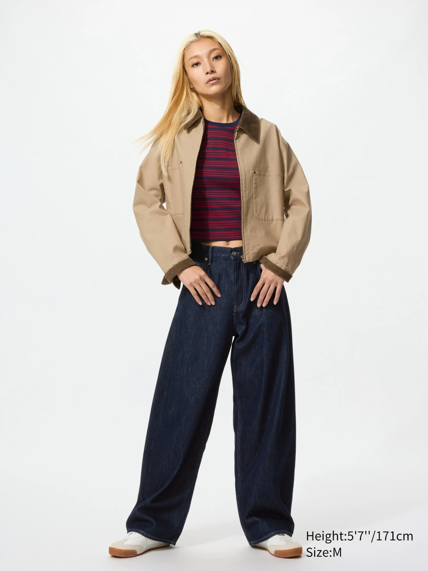 картинка Женская куртка-рубашка Uniqlo, бежевая от магазина Одежда+