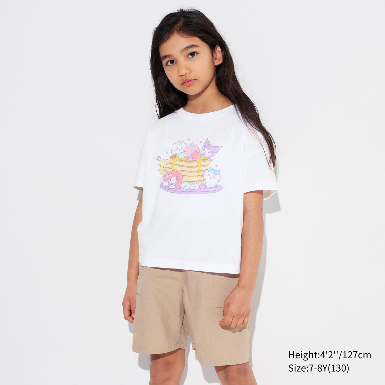 картинка Детская футболка Chiikawa X Sanrio с рисунком UT UNIQLO, белый от магазина Одежда+