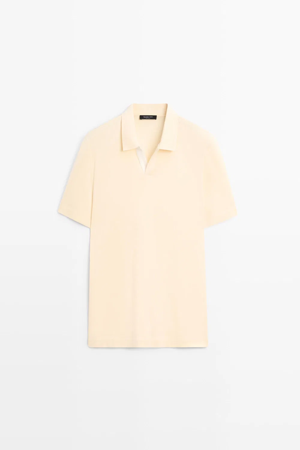 картинка Поло Massimo Dutti Short Sleeve V-neck Shirt, желтый от магазина Одежда+