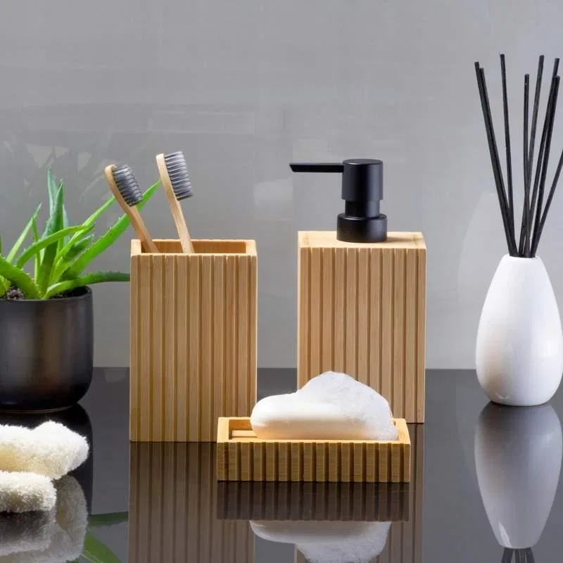 картинка Стакан для зубных щеток Bamboo JOTTA, Коричневый от магазина Одежда+