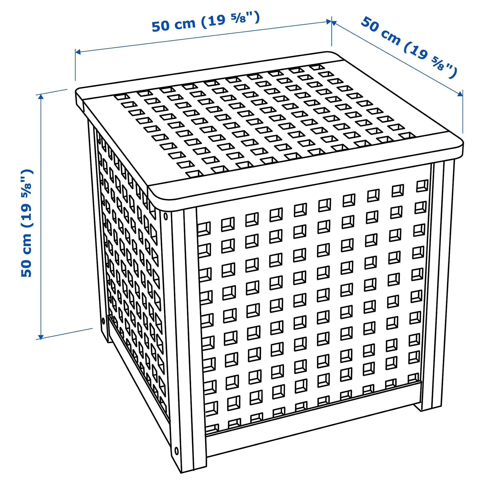 картинка Приставной столик, акация, 50x50 см, HOL IKEA от магазина Одежда+