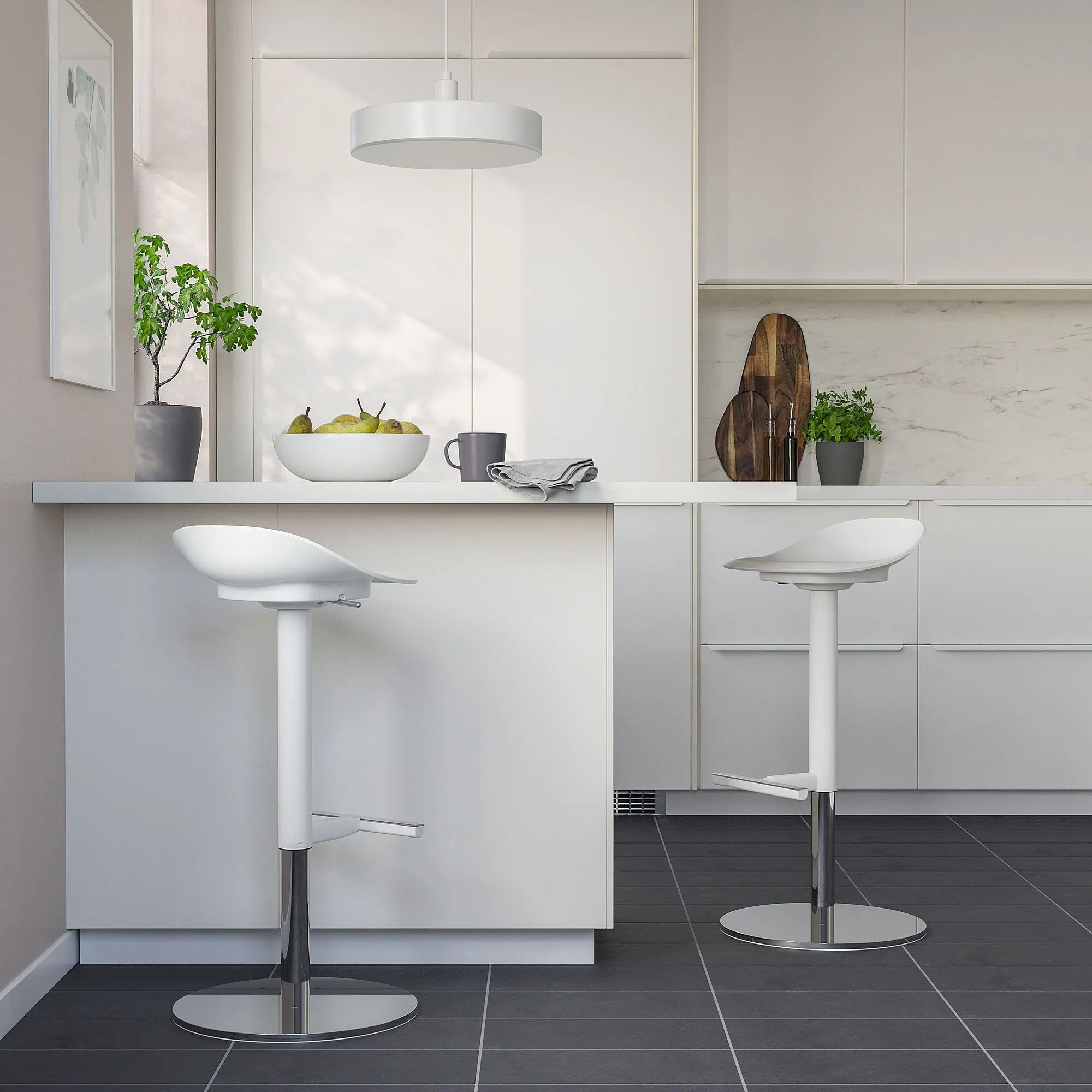 картинка Барный стул, белый, 76 см, JANINGE IKEA от магазина Одежда+