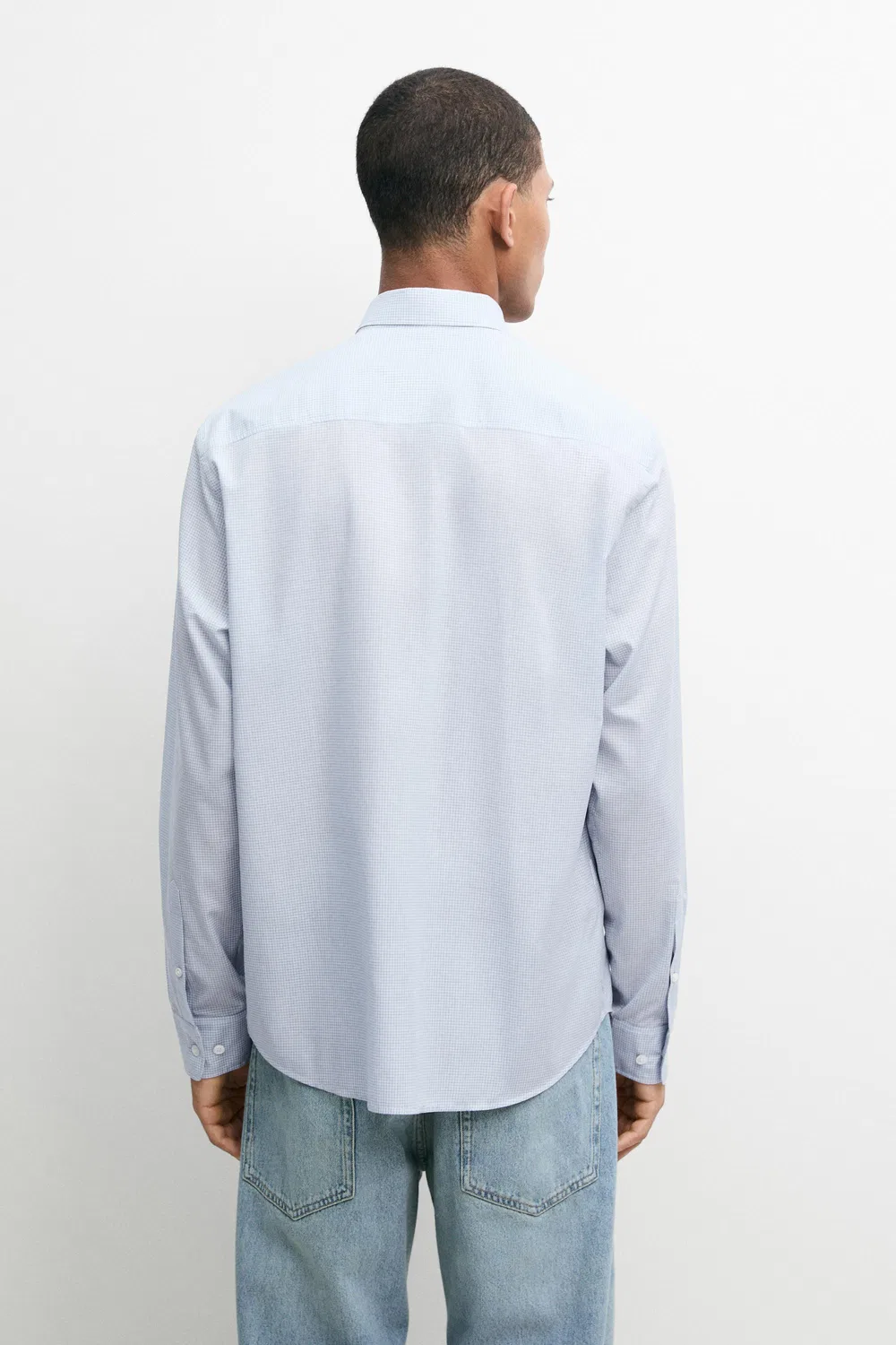 картинка Рубашка Massimo Dutti 100% Cotton Regular Fit Plaid, синий от магазина Одежда+
