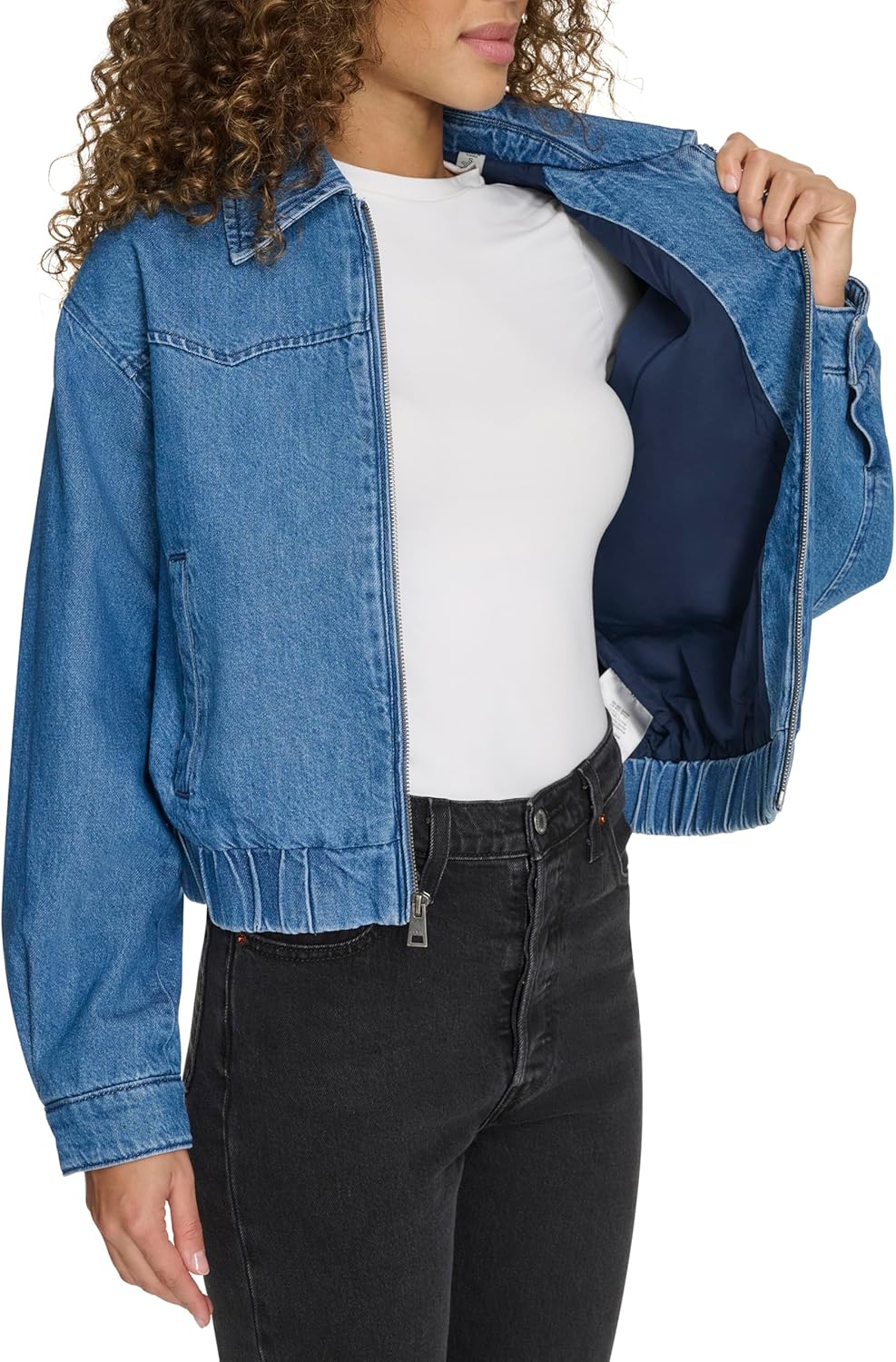 картинка Куртка-бомбер Levi's Western Denim, средне-синий деним от магазина Одежда+