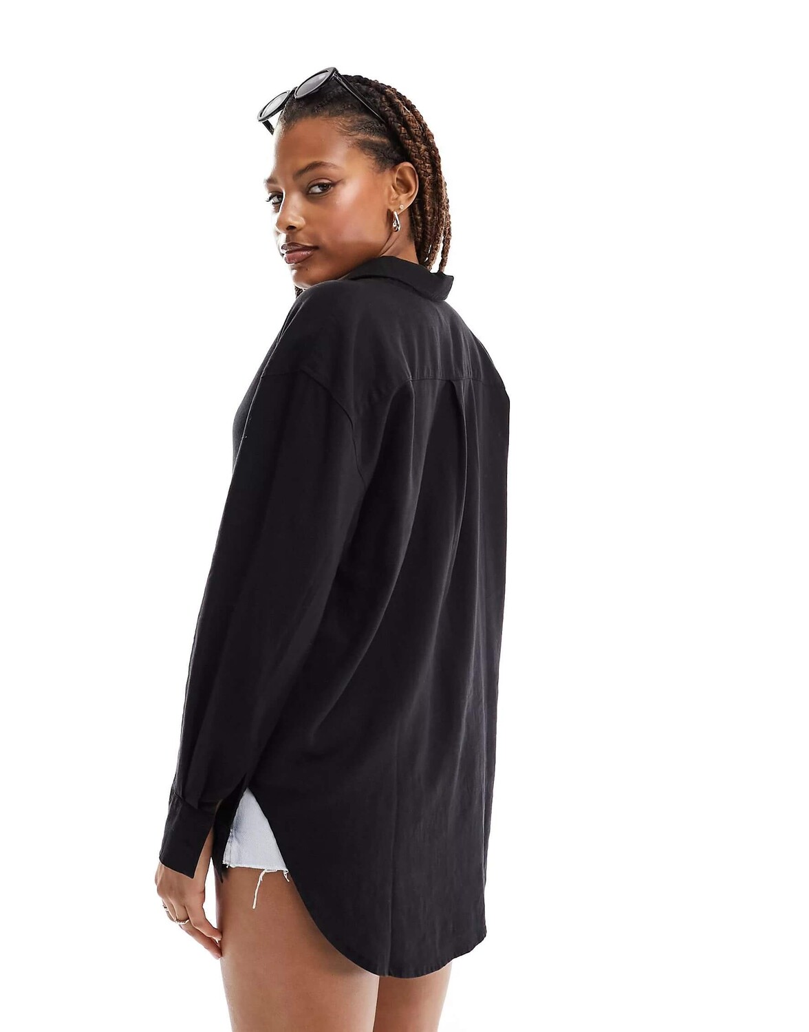 картинка Рубашка Cotton On Relaxed Oversized, черный от магазина Одежда+