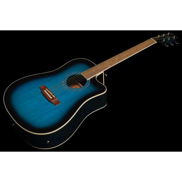 картинка Гитара Harley Benton D-120CE TB, голубой/черный от магазина Одежда+