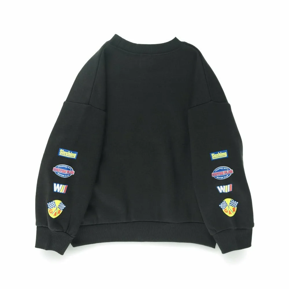 картинка Свитшот с различными графическими принтами Branshes, 94_Black_Sleeve Pattern от магазина Одежда+