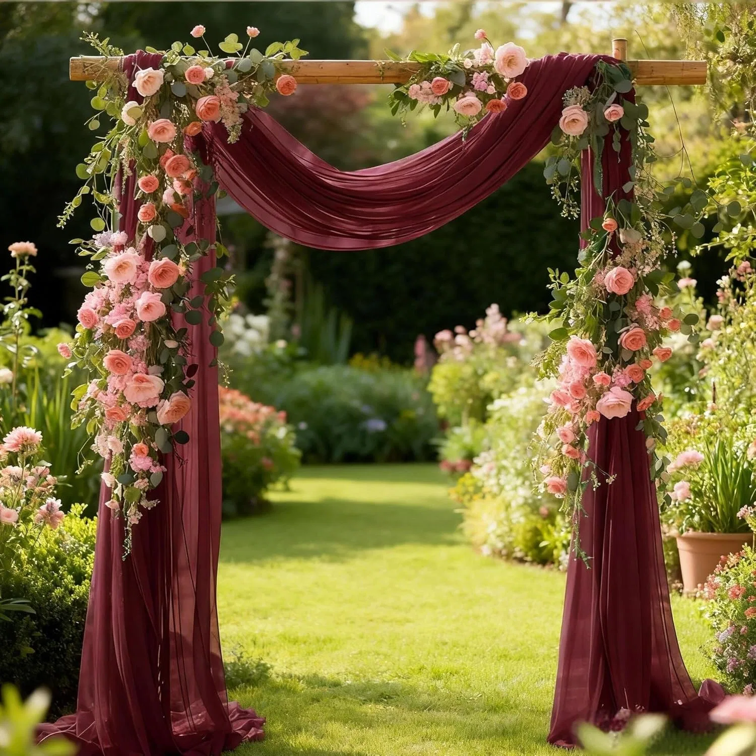 картинка Штора Loopiske, 1 панель, 74x610 см, Burgundy от магазина Одежда+