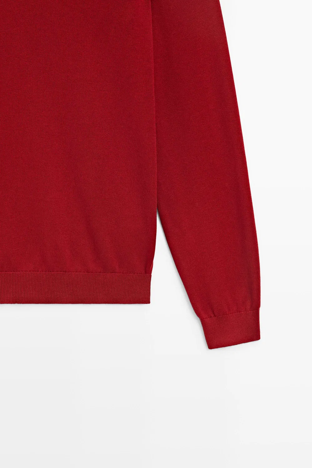 картинка Свитер-поло Massimo Dutti 100% Cotton Knit, красный от магазина Одежда+