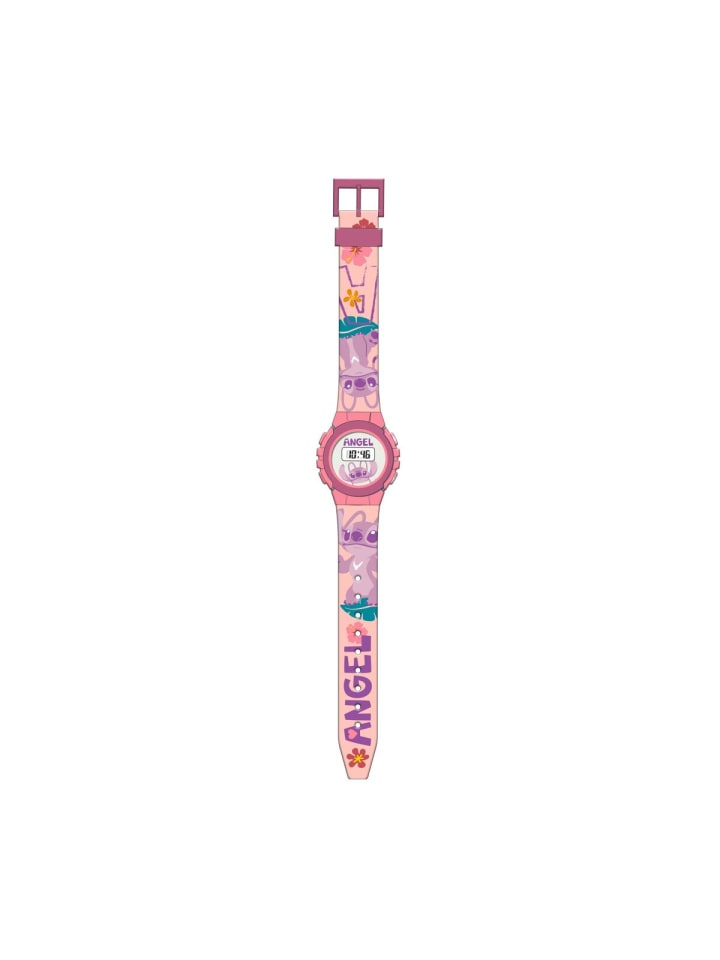 картинка Lilo & Stitch Детские цифровые наручные часы Angel Watch розового цвета от магазина Одежда+