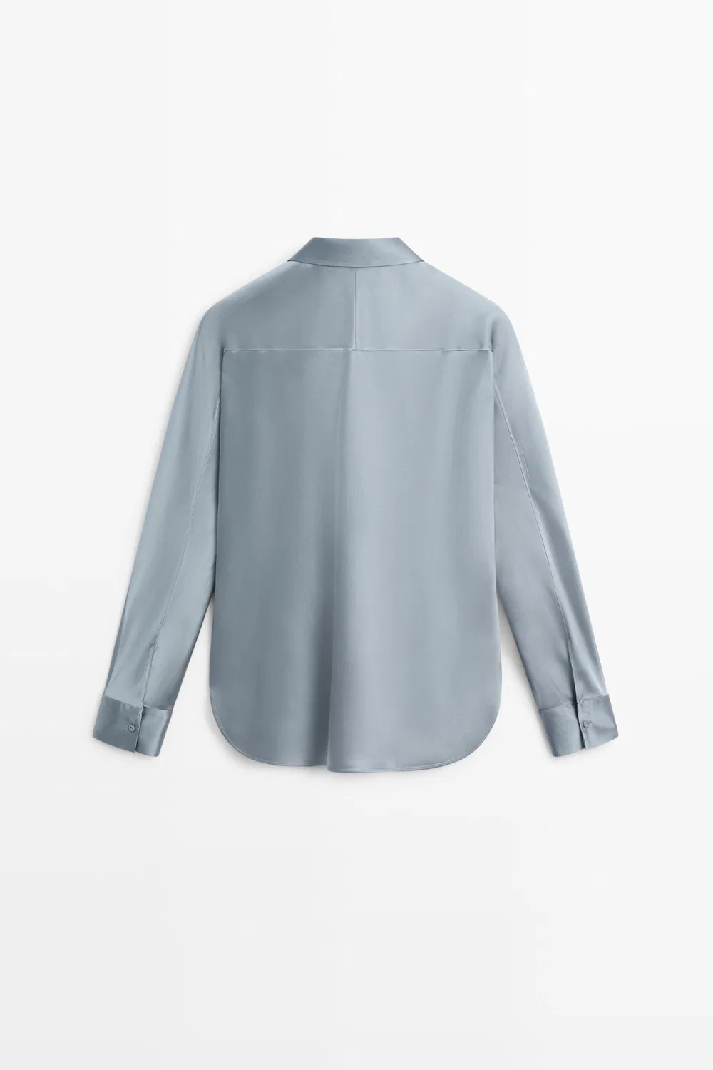 картинка Рубашка Massimo Dutti, струящаяся, голубовато-серый от магазина Одежда+