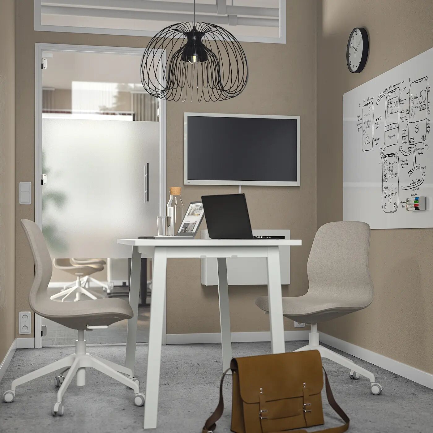 картинка Стол для конференций IKEA MITTZON, 120x68x75 см, белый от магазина Одежда+