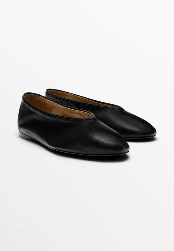 картинка Мягкие балетки, балетные туфли Massimo Dutti, Black от магазина Одежда+