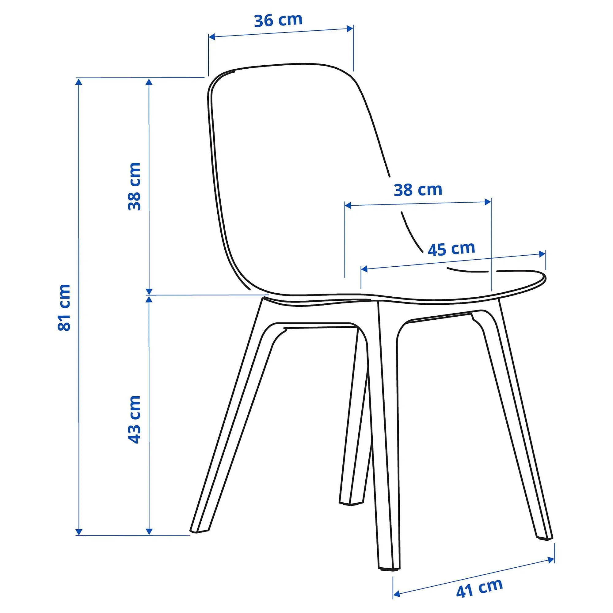 картинка Пластиковый стул красный ODGER IKEA от магазина Одежда+