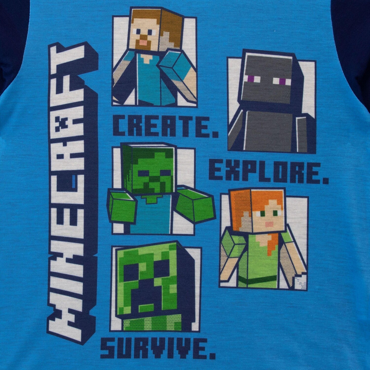 картинка Игровая пижама с длинными рукавами Minecraft, синий от магазина Одежда+