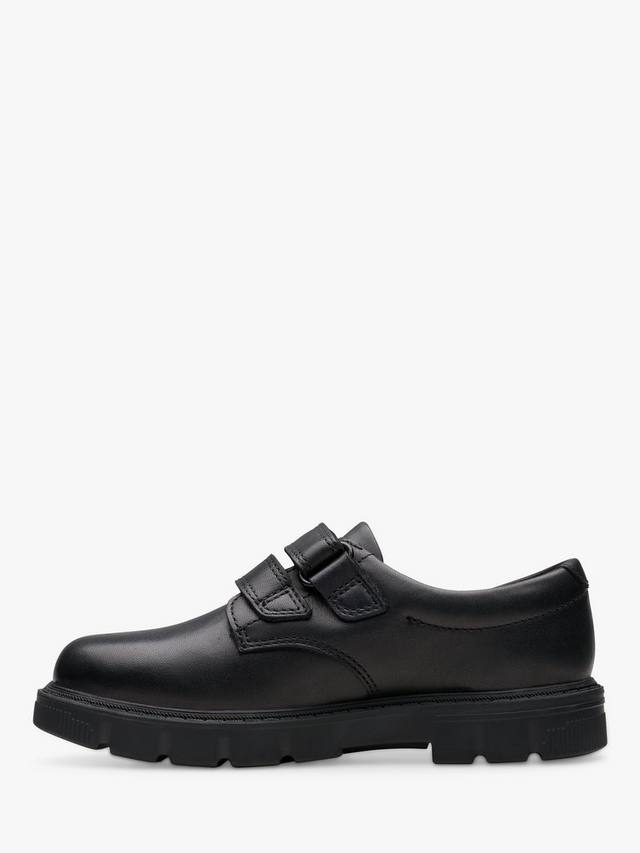 картинка Школьные ботинки Clarks Lorcam Loop Riptape, кожаные, черные от магазина Одежда+