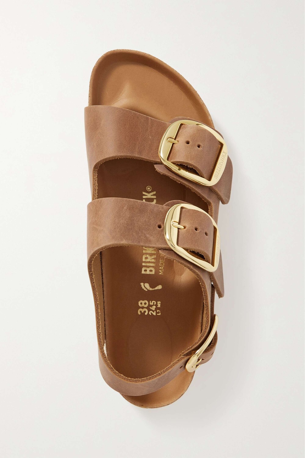 картинка BIRKENSTOCK сандалии Milano из кожи, коричневый от магазина Одежда+