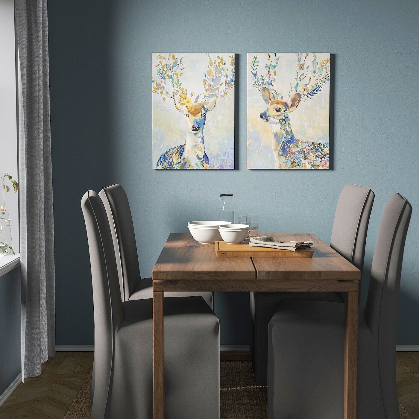 картинка Картина, разноцветный олень, 50х70 см, PJÄTTERYD IKEA от магазина Одежда+
