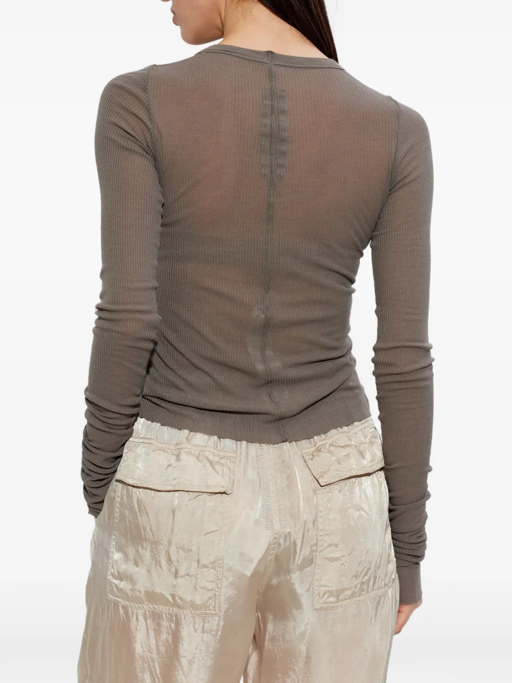 картинка Лонгслив женский Rick Owens из вискозы и шелка от магазина Одежда+