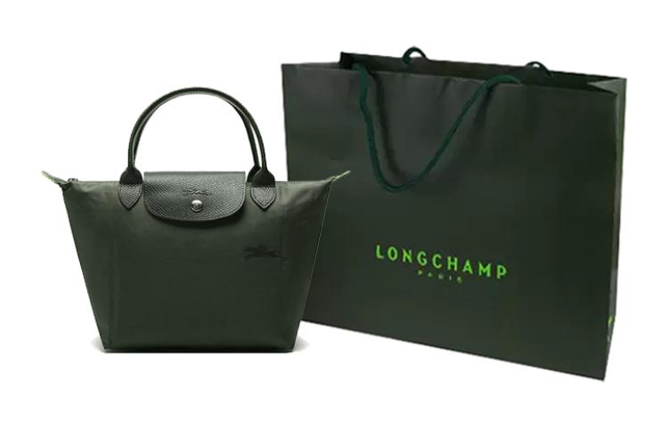 картинка Сумка-тоут Longchamp Le Pliage Green S, темный хаки от магазина Одежда+