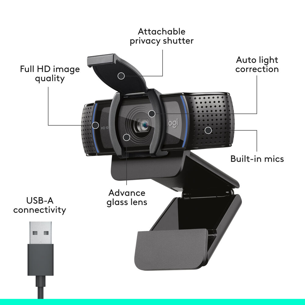 картинка Веб-камера Logitech C920s HD Pro Webcam 960-001257 от магазина Одежда+