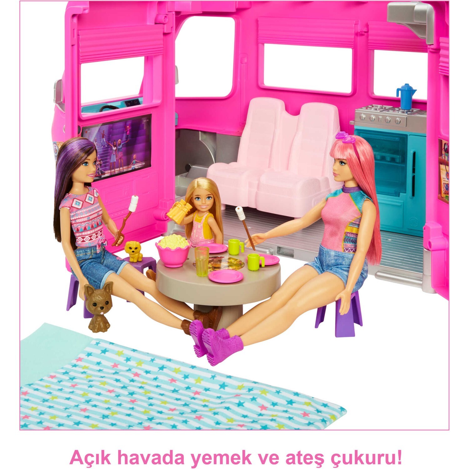 картинка Трейлер Barbie с горкой и бассейном Hcd46 от магазина Одежда+
