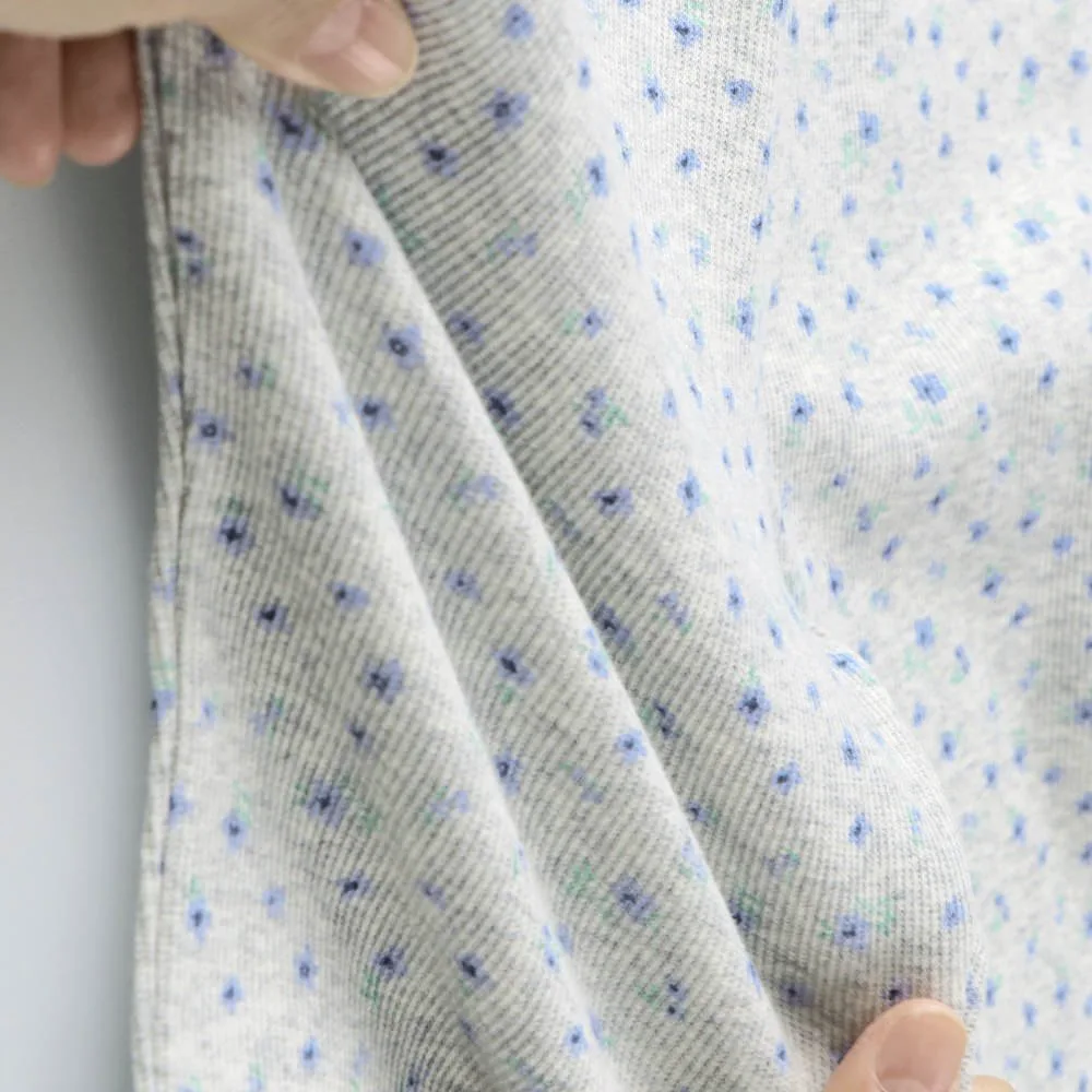 картинка Рубчатые брюки-клеш Branshes, 92: Gray_Small Floral Pattern от магазина Одежда+