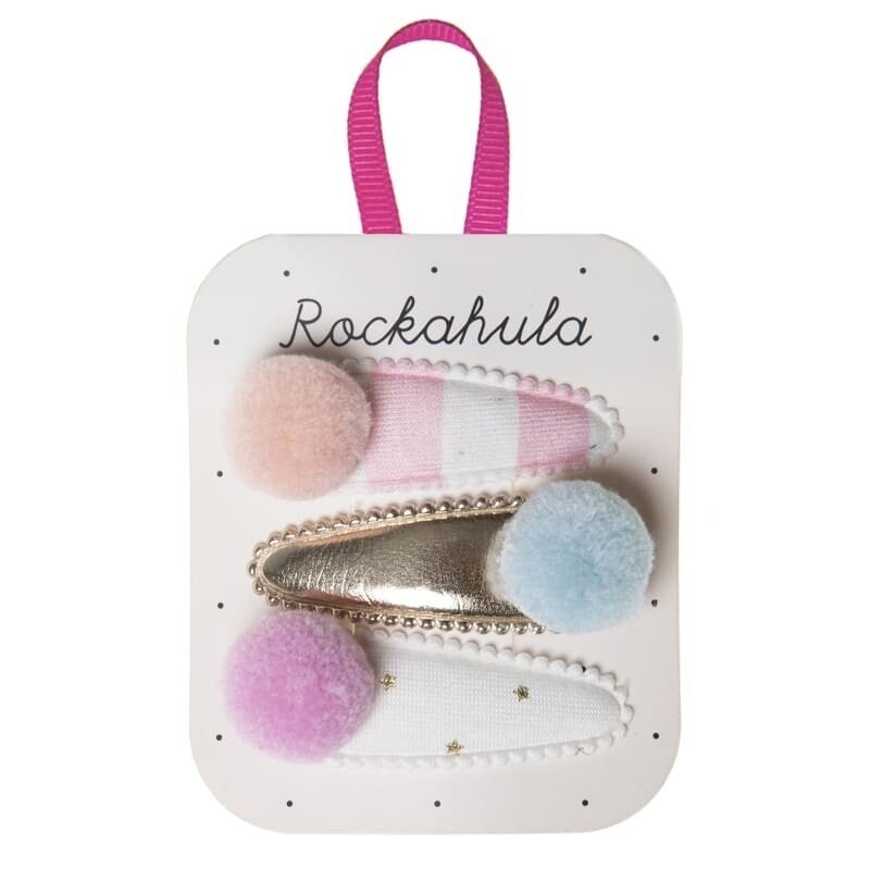 картинка Rockahula Kids — 3 заколки для волос с помпонами от магазина Одежда+